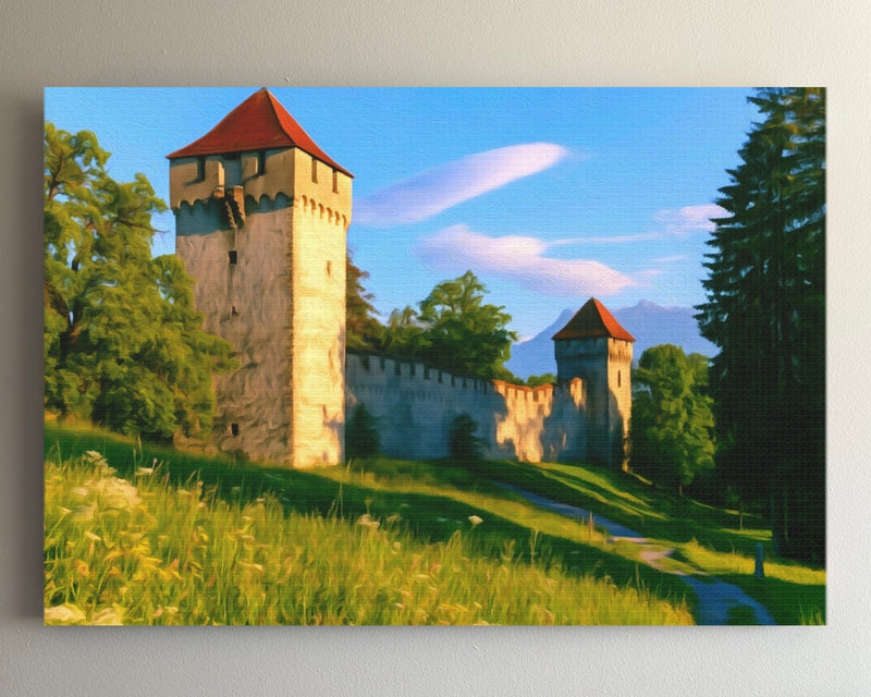 Musegg Wall Medieval Towers — Lucerne, Switzerland