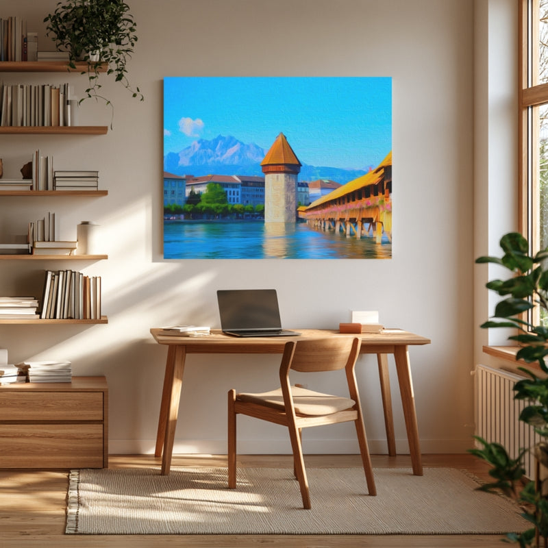 Chapel Bridge Water Tower — Lucerne, Switzerland, view 4