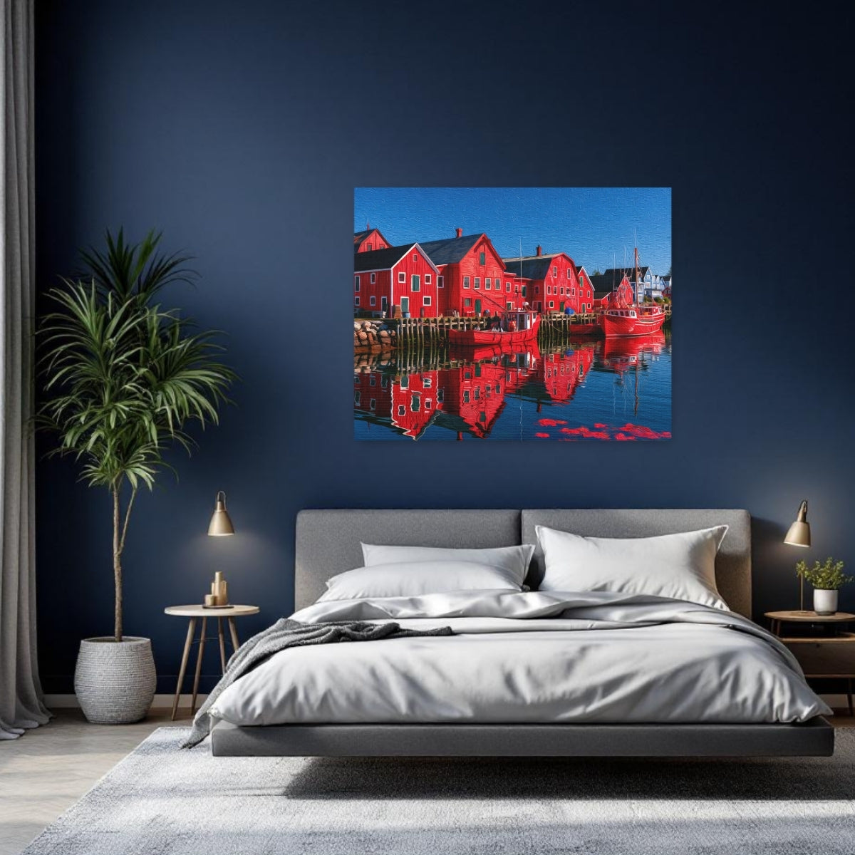 Lunenburg, Nova Scotia | Lunenburg Historic Waterfront Wharves | Original Series Gallery Canvas detail