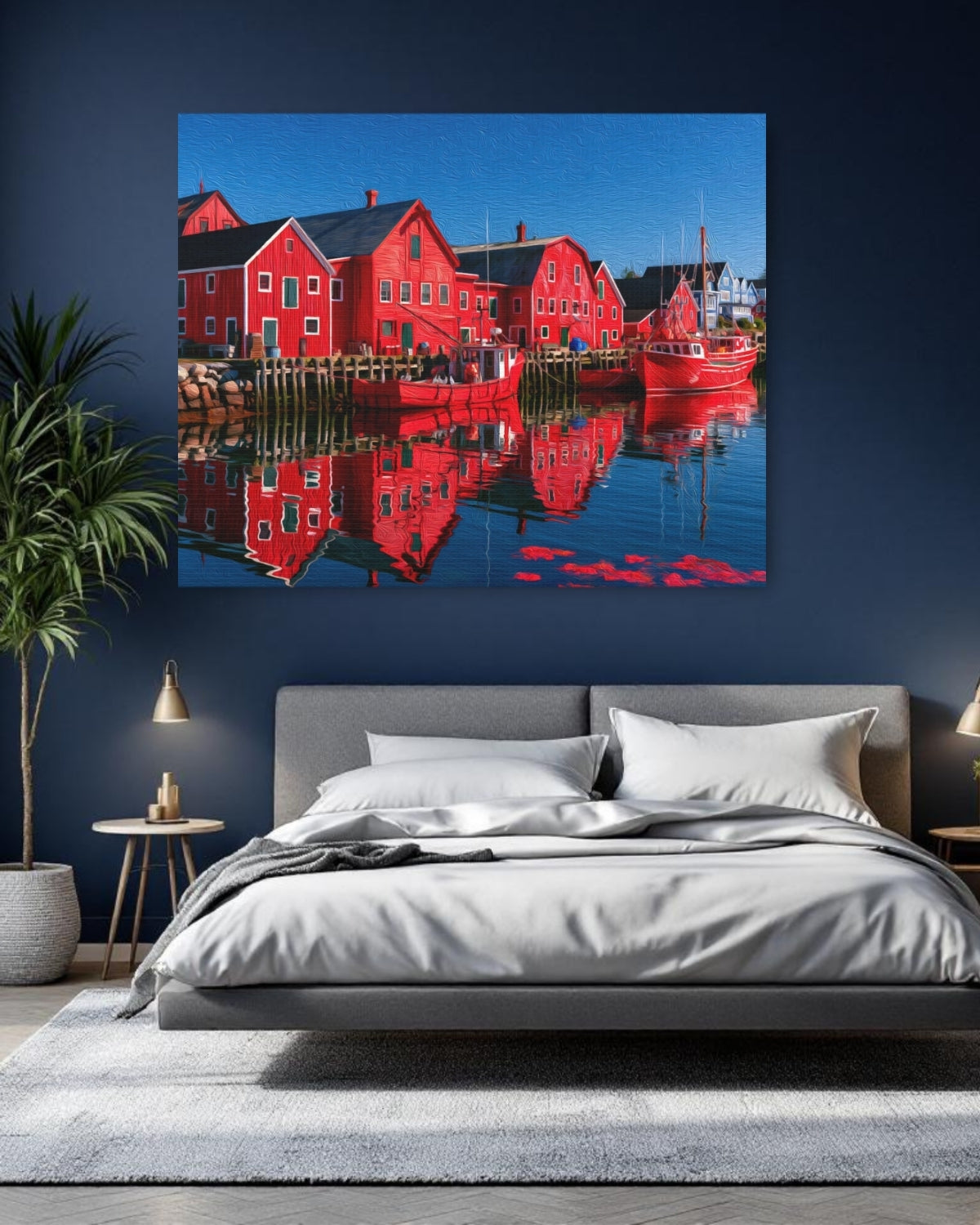 Lunenburg, Nova Scotia | Lunenburg Historic Waterfront Wharves | Original Series Gallery Canvas detail