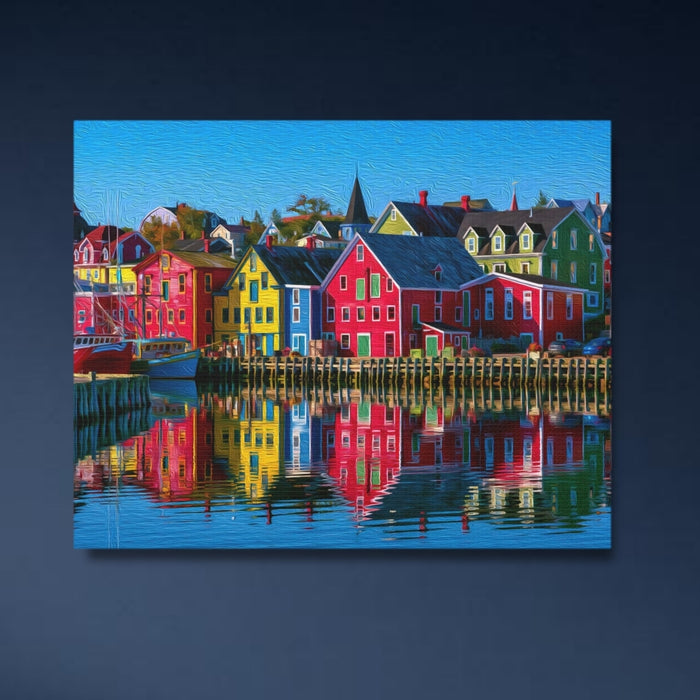 Lunenburg, Nova Scotia | Lunenburg Harbour Colourful Waterfront | Original Series Gallery Canvas
