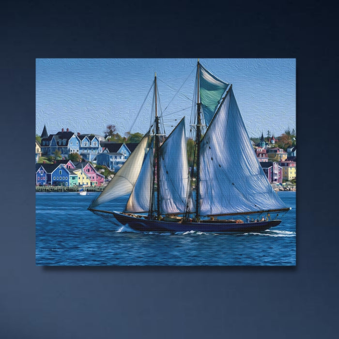 Lunenburg, Nova Scotia | Lunenburg Harbour Schooner Sail | Original Series Gallery Canvas