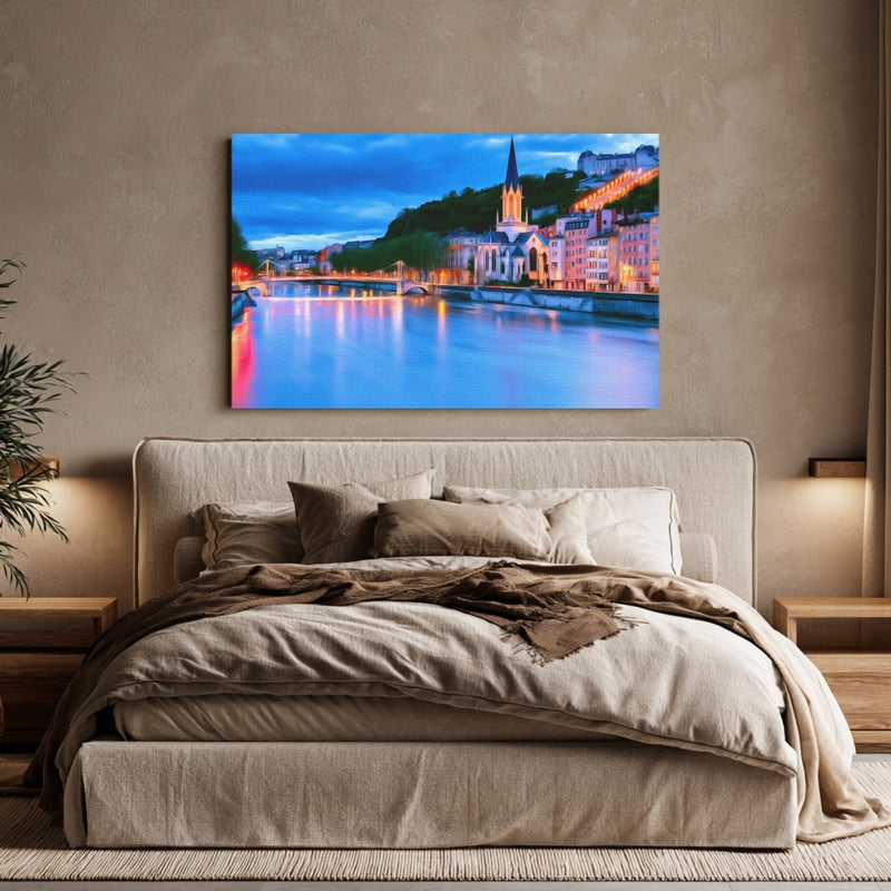Saone River Saint Georges Church — Lyon, France, view 6