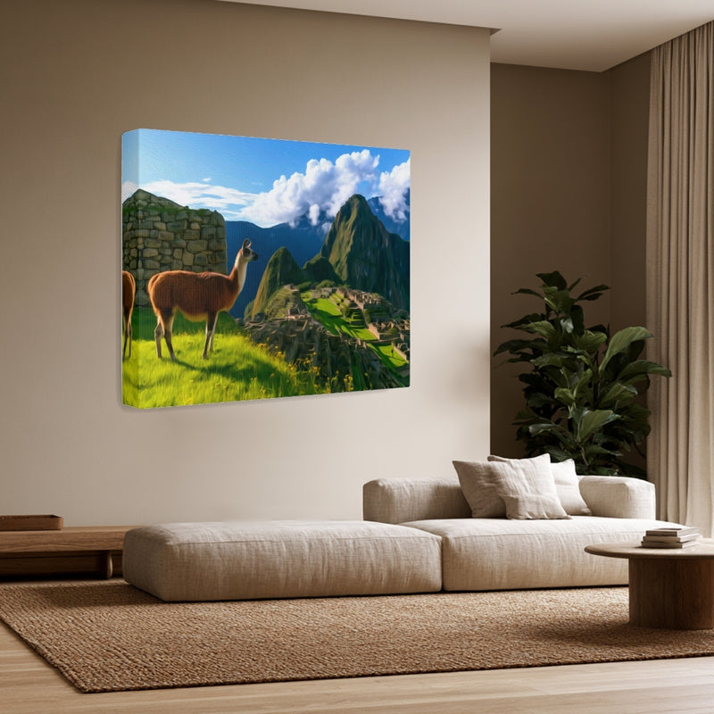 Machu Picchu Llama Overlook — Machu Picchu, Peru, view 3
