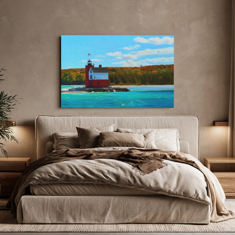 Round Island Lighthouse — Mackinac Island, Michigan, view 6