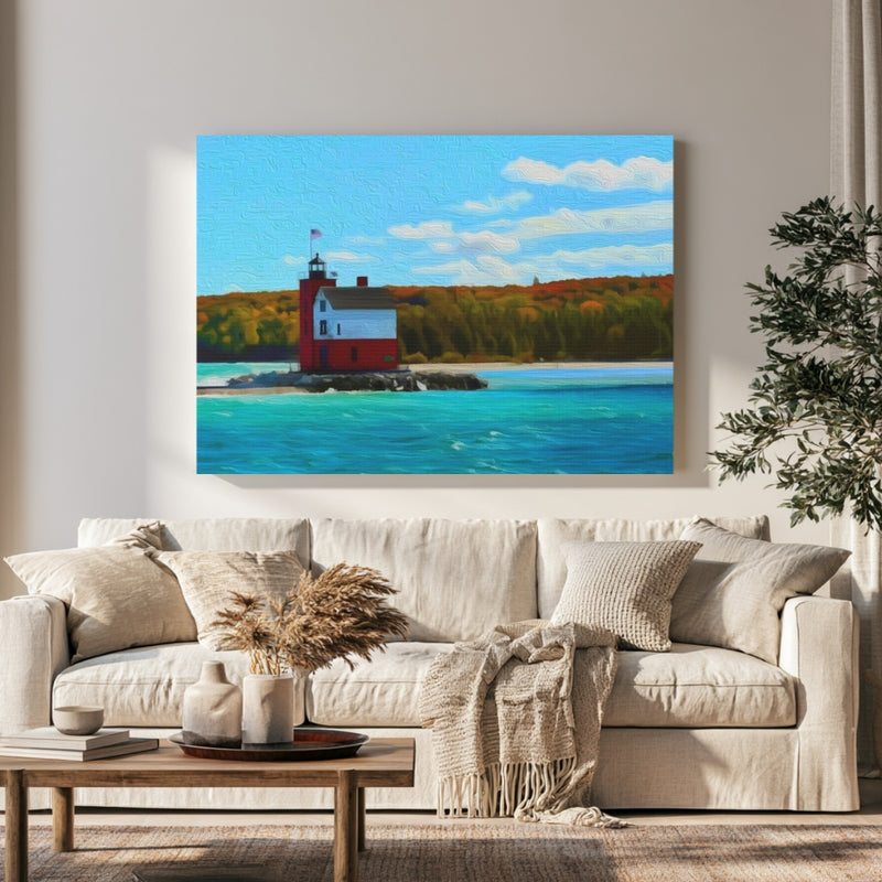 Round Island Lighthouse — Mackinac Island, Michigan, view 1