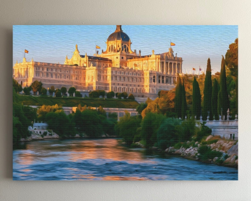 Royal Palace & Almudena Cathedral Riverside — Madrid, Spain