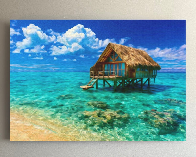 Overwater Bungalow Tropical Lagoon — Maldives
