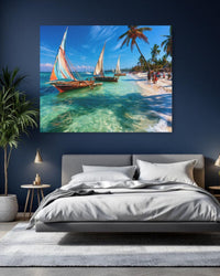 Dhows on Tropical Shore — study 1 thumbnail
