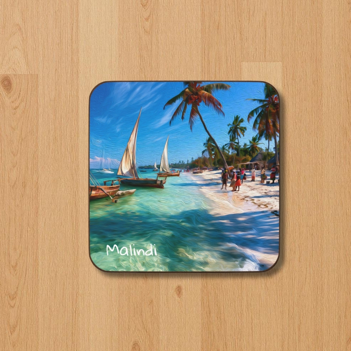 Dhows on Tropical Shore — Malindi, Kenya, study 1
