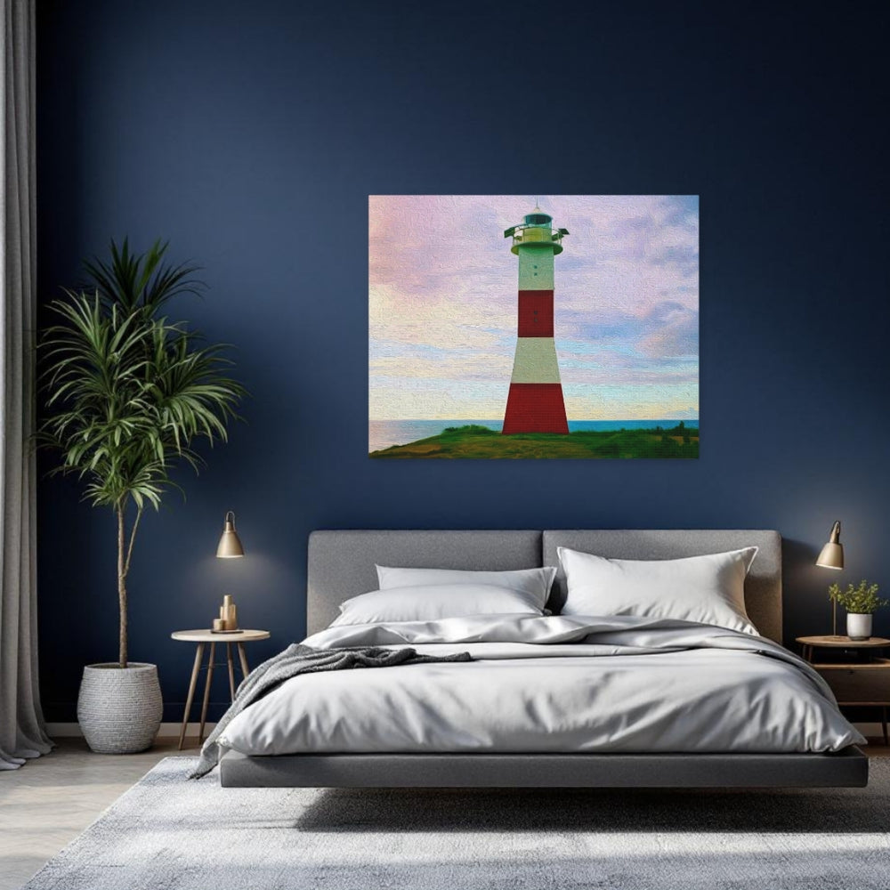 Mancora, Peru | Coastal Lighthouse by Sea | Original Series Gallery Canvas detail