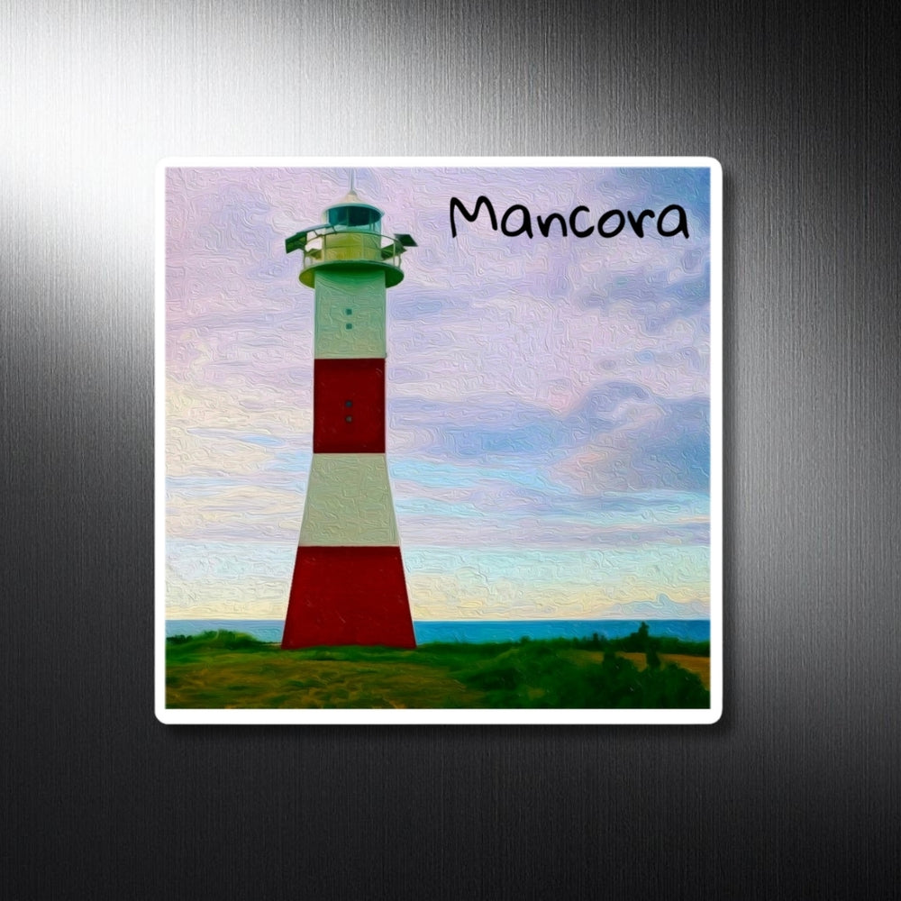 Mancora, Peru | Coastal Lighthouse by Sea | Original Series Decorative Magnet