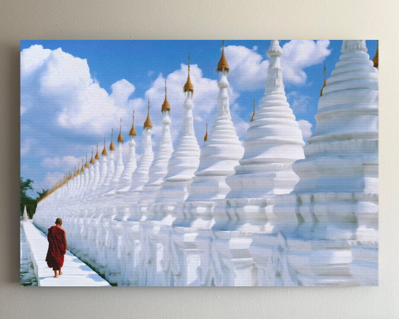 Sandamuni Pagoda White Stupas — Mandalay, Myanmar