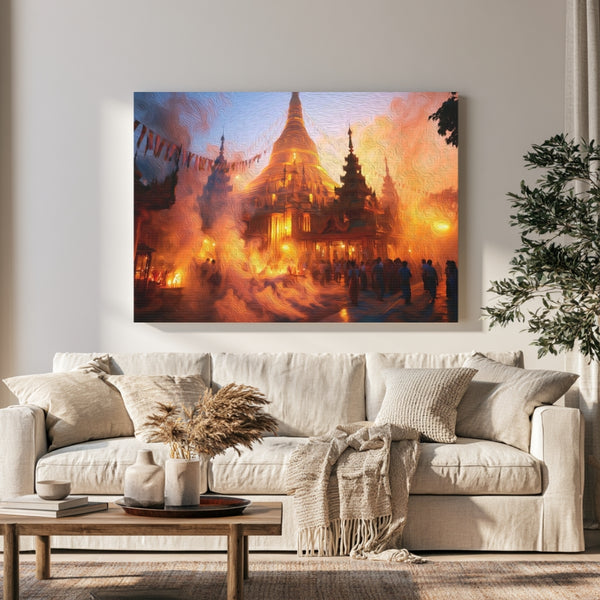 Mandalay, Myanmar | Shwedagon Pagoda Yangon | Original Series Gallery Canvas