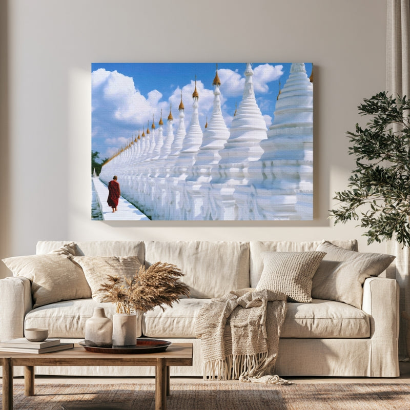 Sandamuni Pagoda White Stupas — Mandalay, Myanmar, view 1