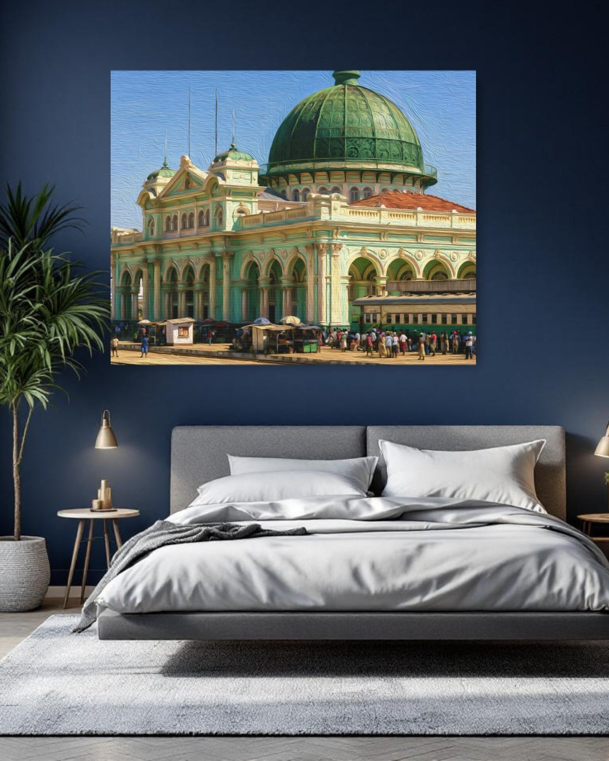 Maputo, Mozambique | Maputo Central Railway Station | Original Series Gallery Canvas detail