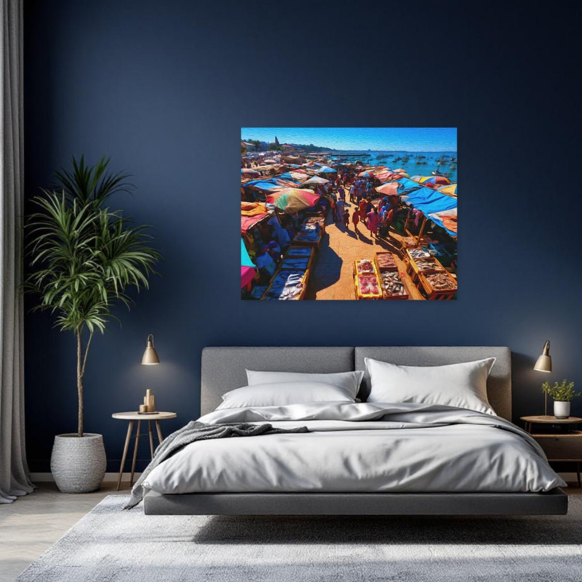 Maputo, Mozambique | Maputo Fish Market Waterfront | Original Series Gallery Canvas detail