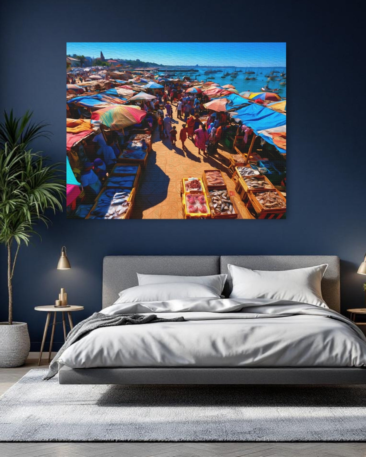 Maputo, Mozambique | Maputo Fish Market Waterfront | Original Series Gallery Canvas detail