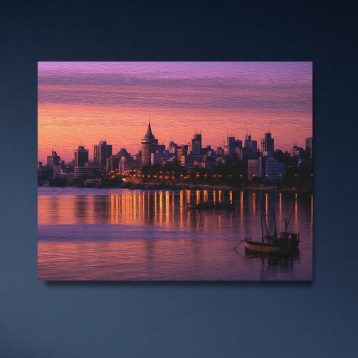 Maputo, Mozambique | Maputo Bay Waterfront Skyline | Original Series Gallery Canvas