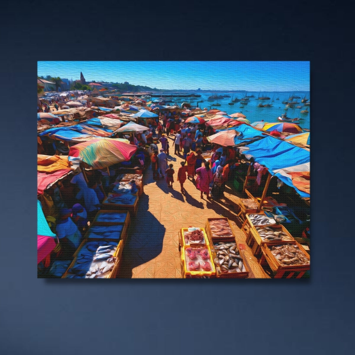 Maputo, Mozambique | Maputo Fish Market Waterfront | Original Series Gallery Canvas close-up detail