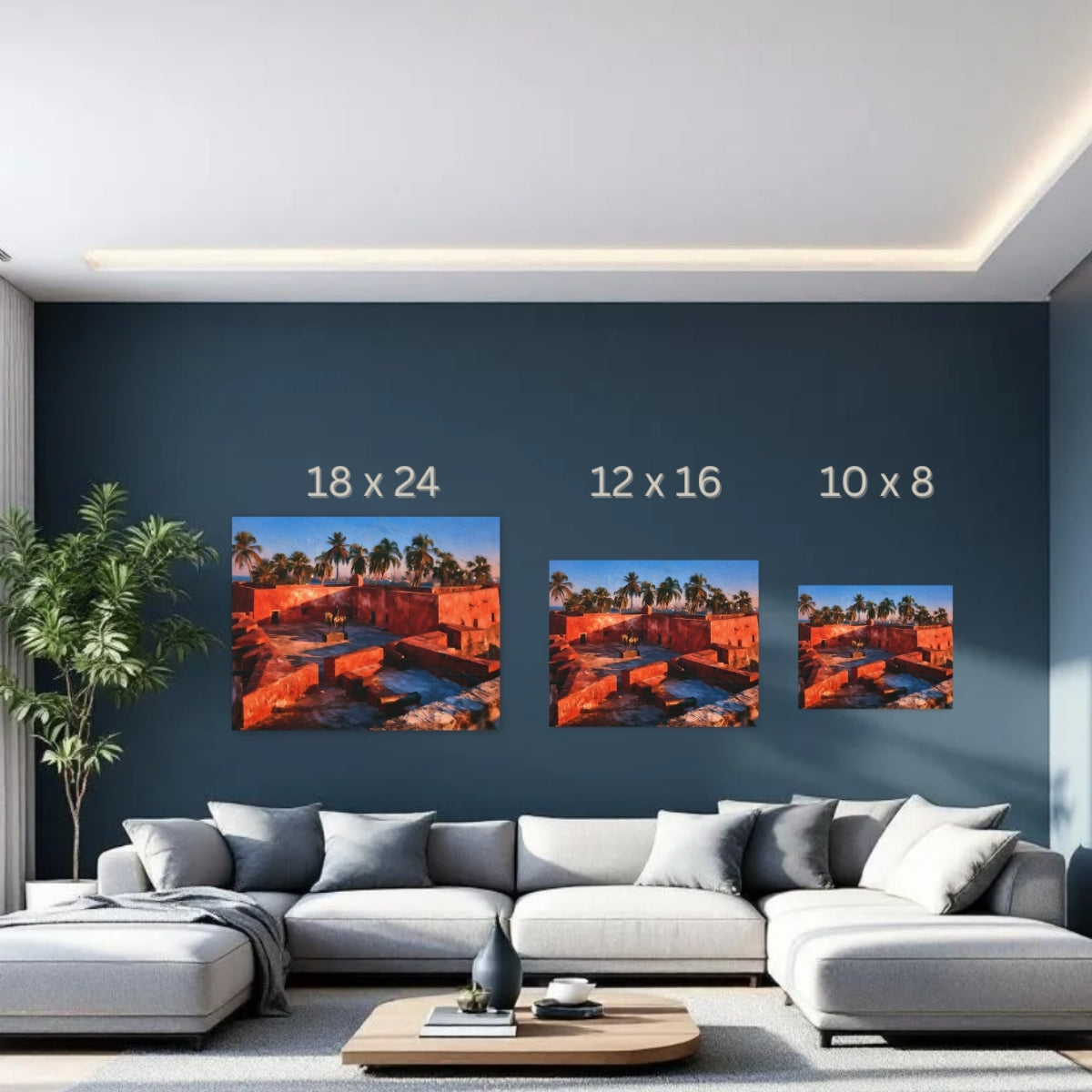 Maputo, Mozambique | Maputo Fortress Colonial Courtyard | Original Series Gallery Canvas detail