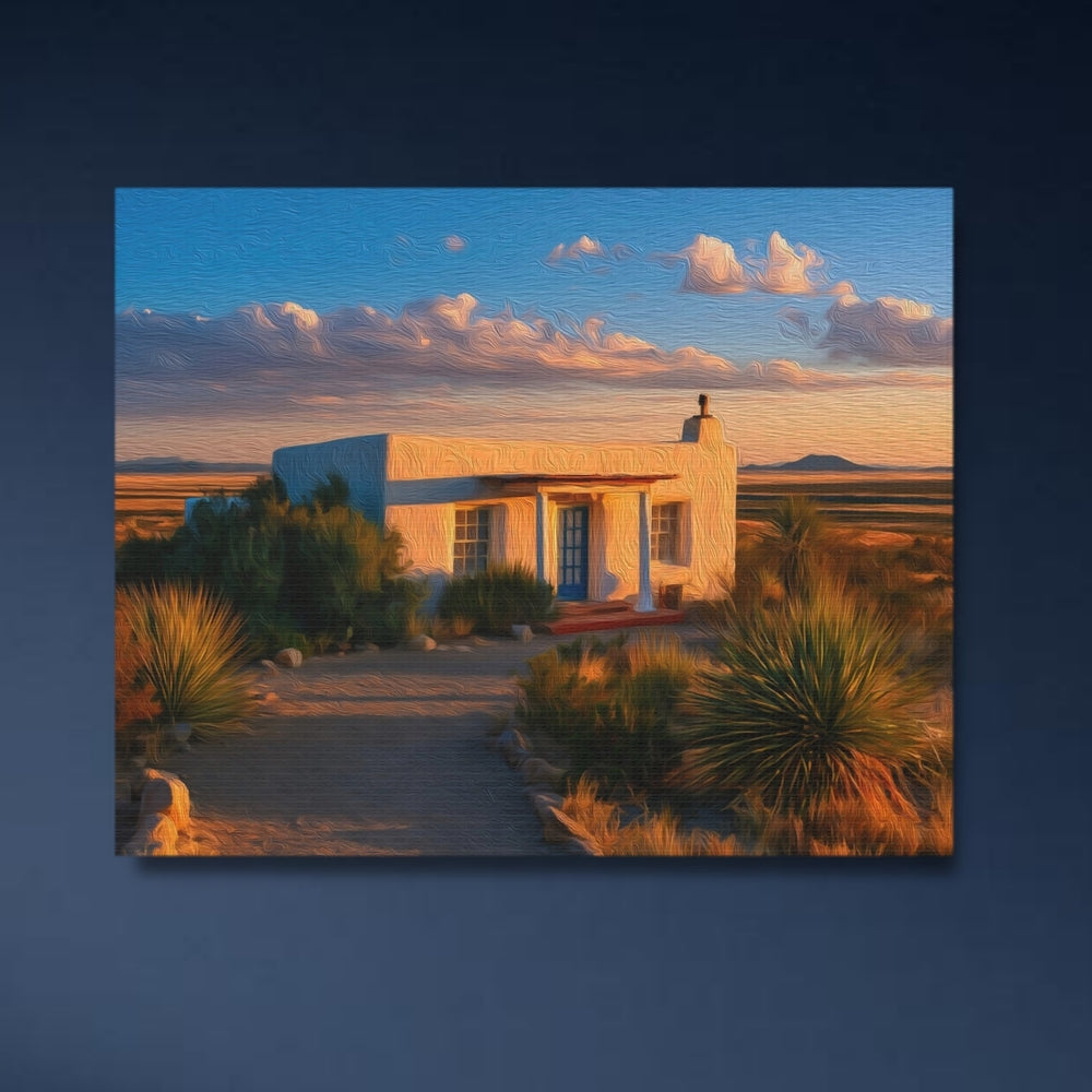 Marfa, Texas | Desert Adobe Sunset | Original Series Gallery Canvas detail