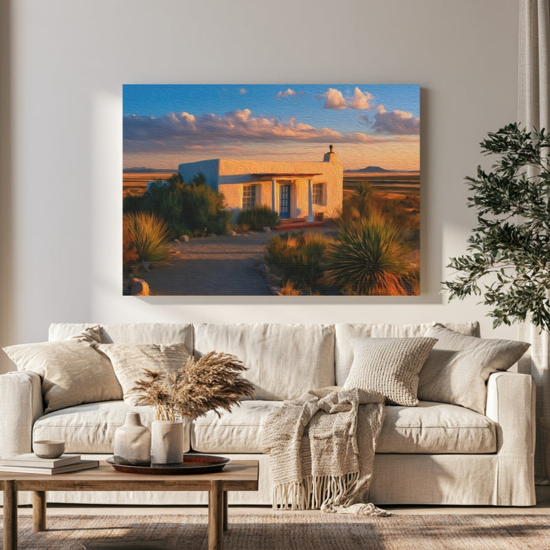 Desert Adobe Sunset — Marfa, Texas, view 1