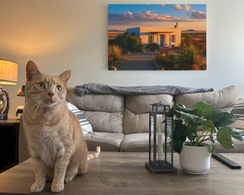 Desert Adobe Sunset — Marfa, Texas, view 2