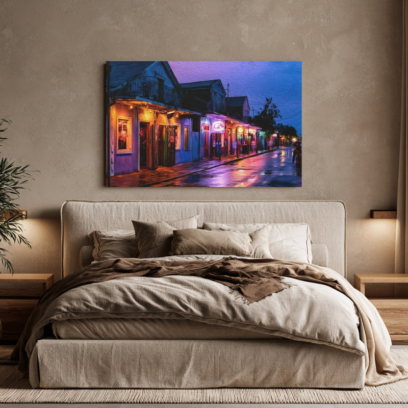 Rainy Night Neon Streets — Marigny, New Orleans, view 6
