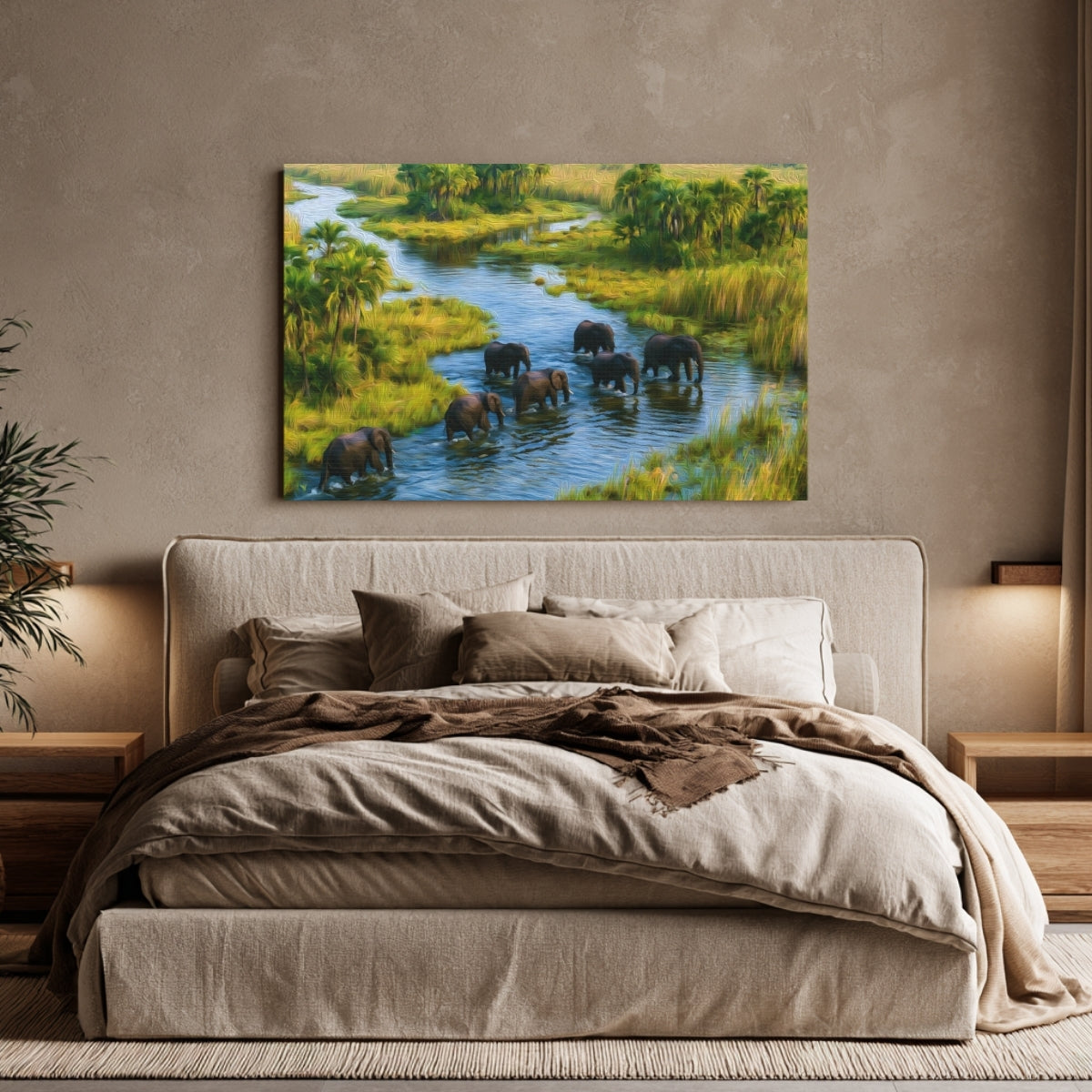 Okavango Delta Elephant Crossing — Maun, Botswana, view 4