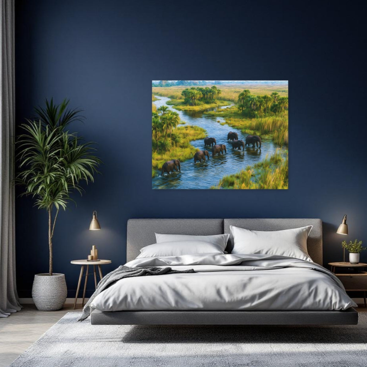 Okavango Delta Elephant Crossing — Maun, Botswana, study 2