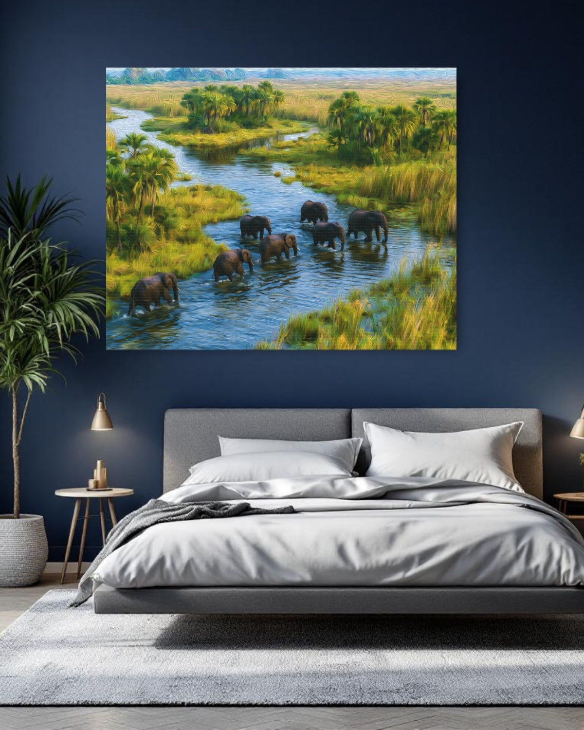 Okavango Delta Elephant Crossing — Maun, Botswana, study 1