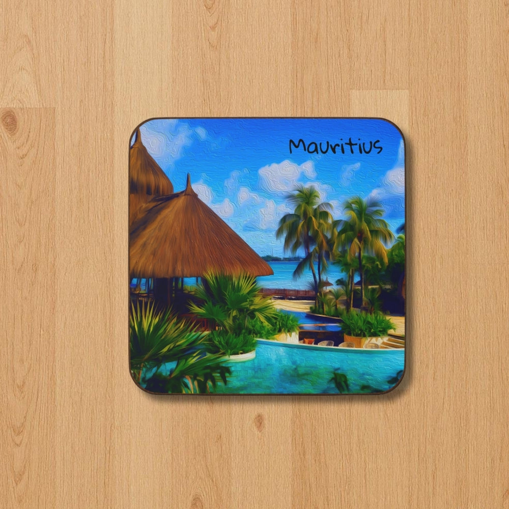 Mauritius | Tropical Resort Beach Paradise | Original Series Hardboard Coaster