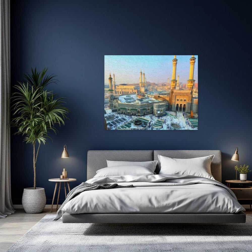 Mecca, Saudi Arabia | Grand Mosque Holy Sanctuary | Original Series Gallery Canvas detail