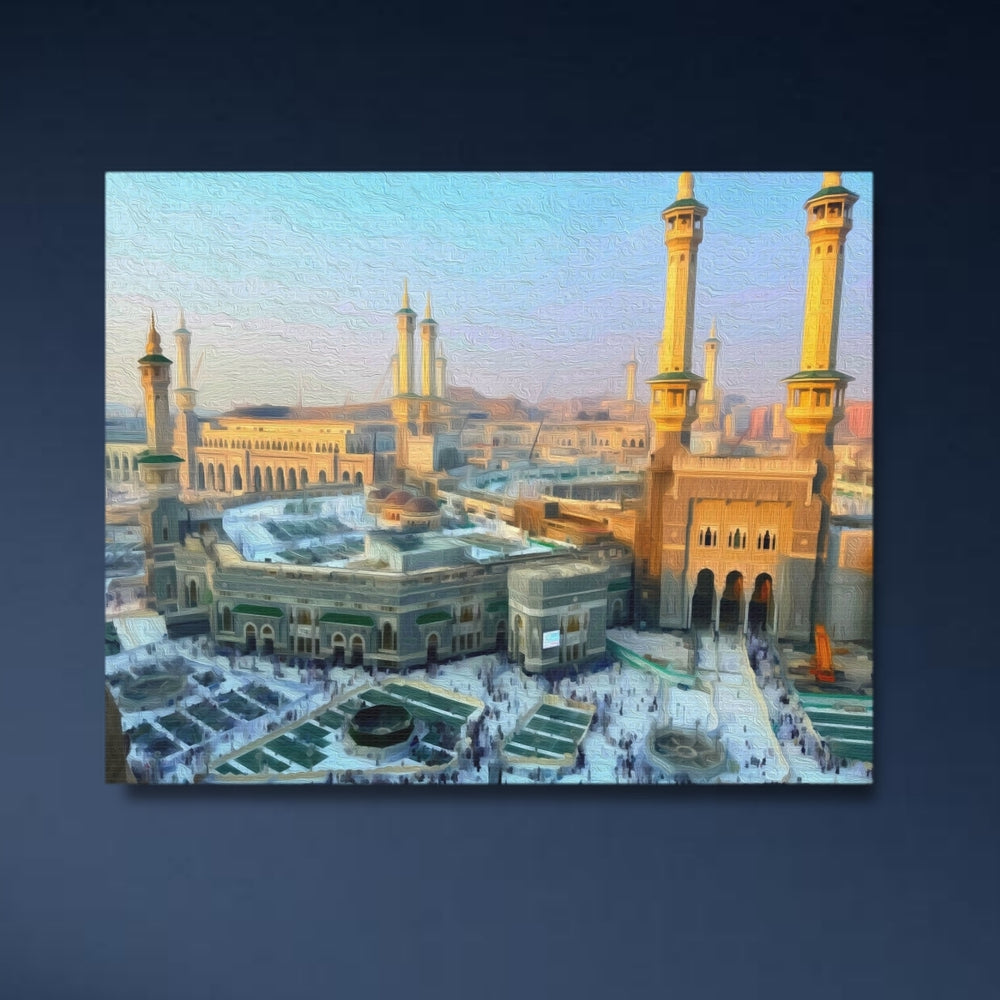 Mecca, Saudi Arabia | Grand Mosque Holy Sanctuary | Original Series Gallery Canvas detail