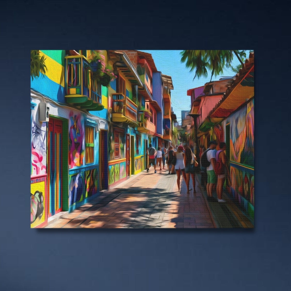 Colorful El Poblado Alley — Medellin El Poblado, Colombia, close-up detail