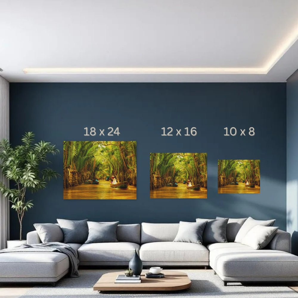 Mekong Delta | Mekong River Canal Boats | Original Series Gallery Canvas detail