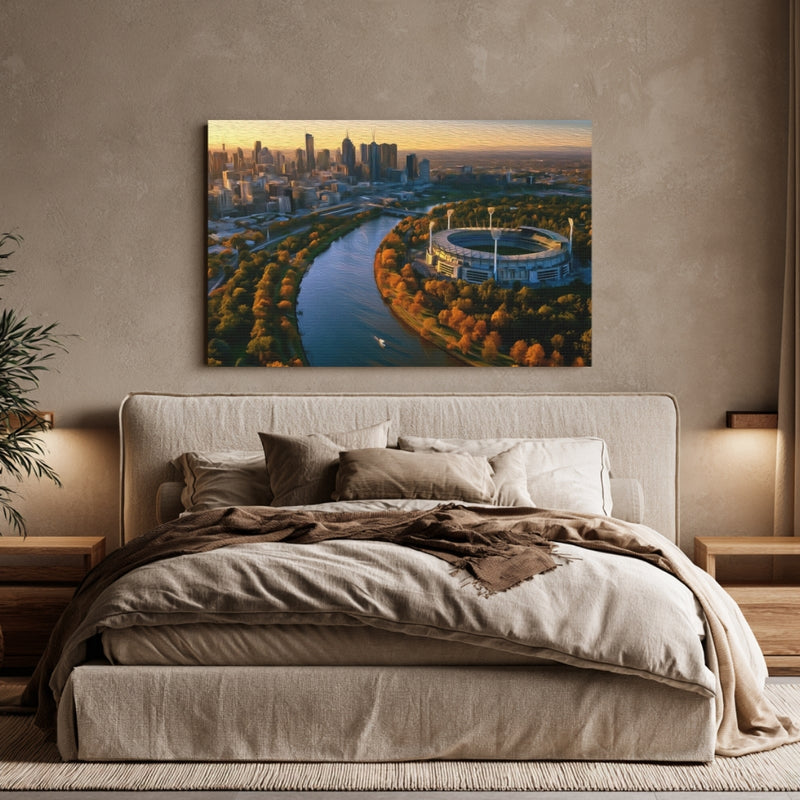 MCG Yarra River Aerial — Melbourne, Australia, view 6