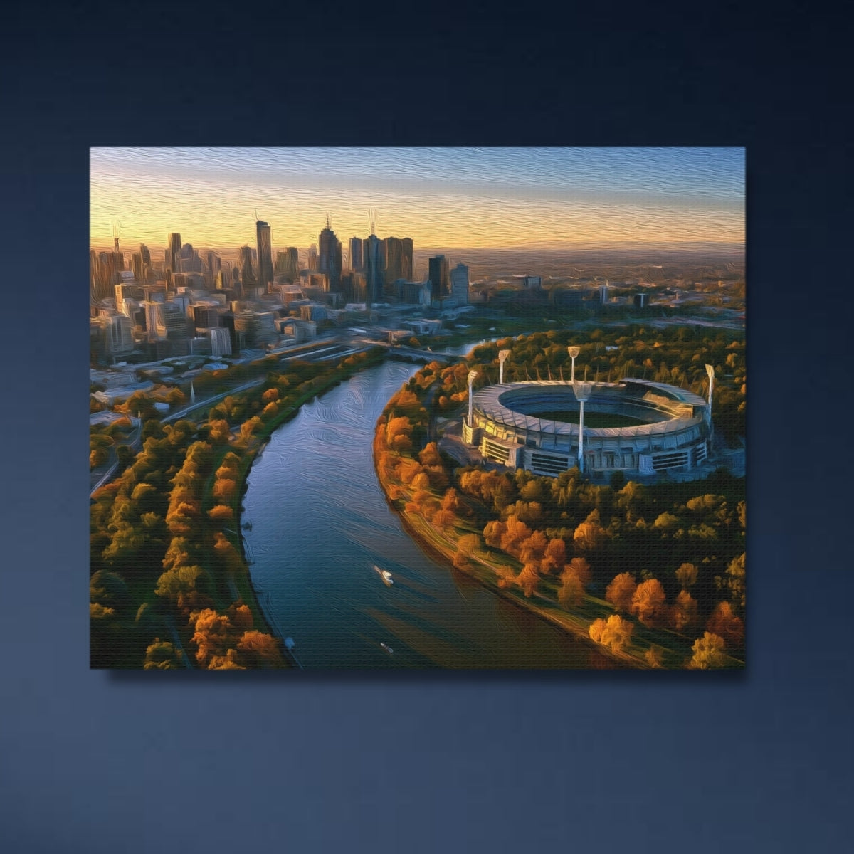 MCG River City Skyline — Melbourne, Australia, close-up detail