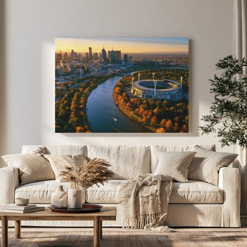 MCG Yarra River Aerial — Melbourne, Australia, view 1