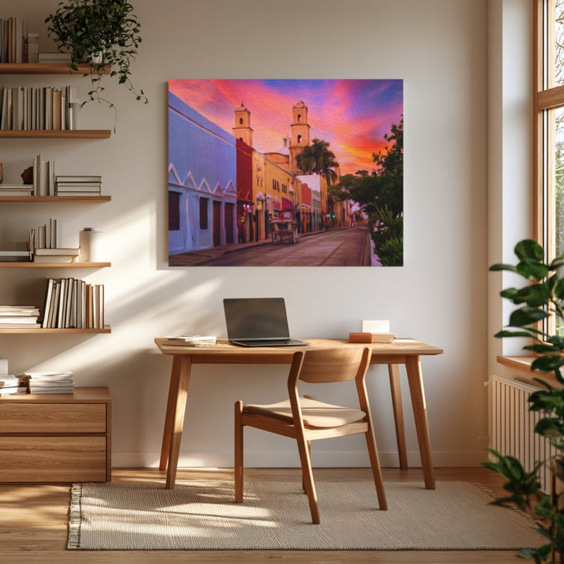 Cathedral of San Ildefonso at Sunset — Merida, Mexico, view 4