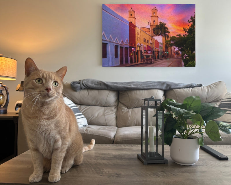 Cathedral of San Ildefonso at Sunset — Merida, Mexico, view 2
