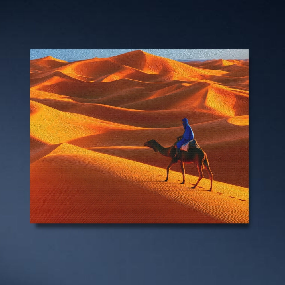 Merzouga, Morocco | Sahara Dunes Camel Trek | Original Series Gallery Canvas detail