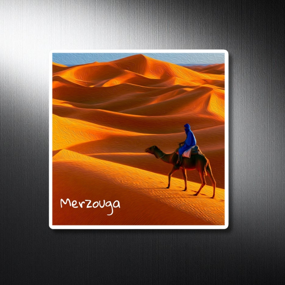 Merzouga, Morocco | Sahara Dunes Camel Trek | Original Series Decorative Magnet