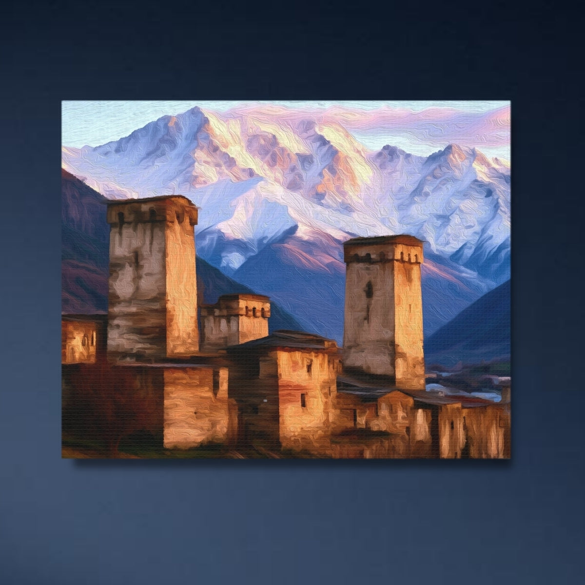 Svan Towers Mountain Village — Mestia, Georgia, close-up detail
