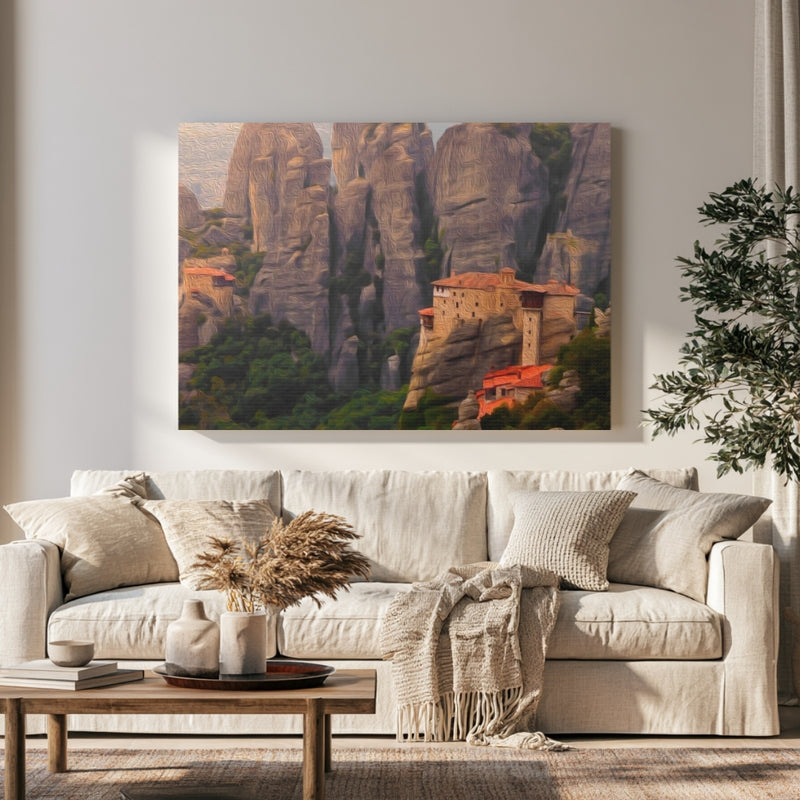 Roussanou Monastery Rock Pillars — Meteora, Greece, view 1