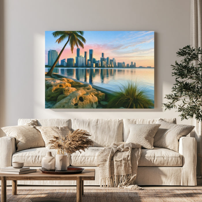 Miami Biscayne Bay Skyline