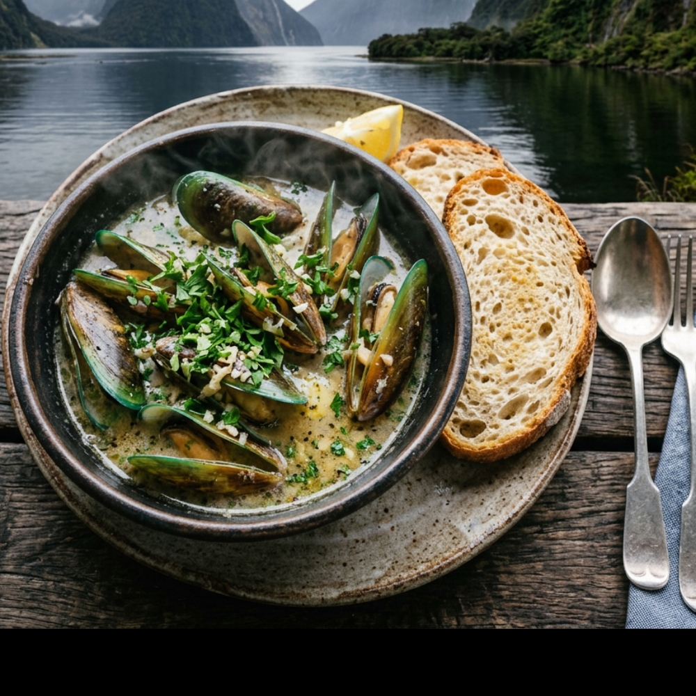 Local cuisine study in Milford Sound, New Zealand