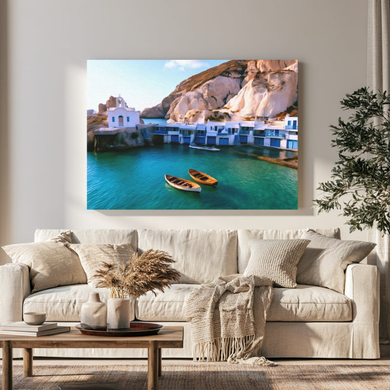 Firopotamos Fishing Village Cove — Milos, Greece, view 1
