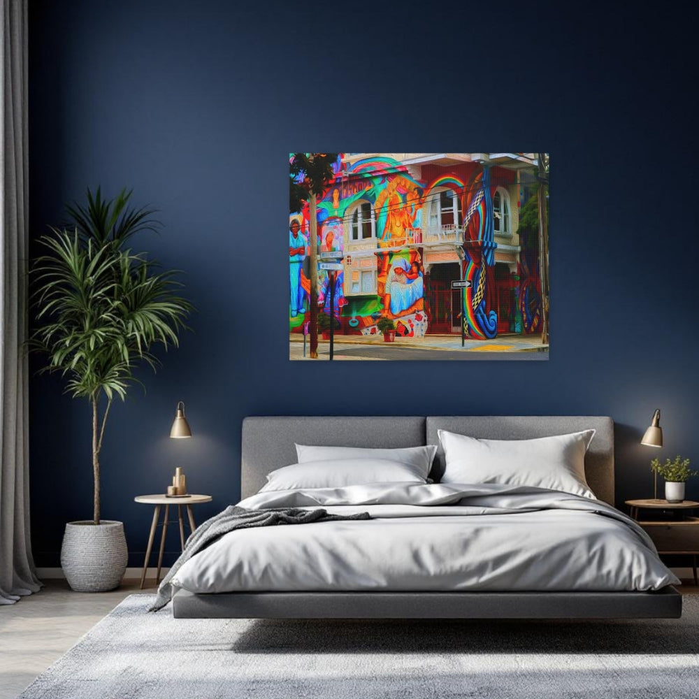 Mission District, San Francisco | Mission District Street Murals | Original Series Gallery Canvas detail